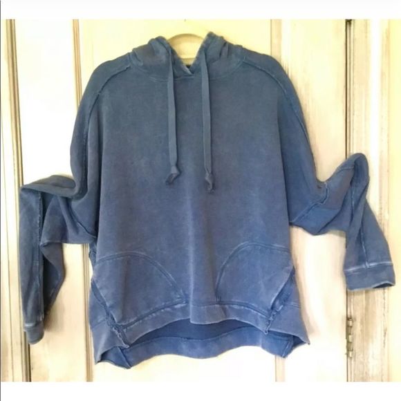 Free People Sweatshirt Pullover Criss Cross Hoodie - Picture 2 of 6